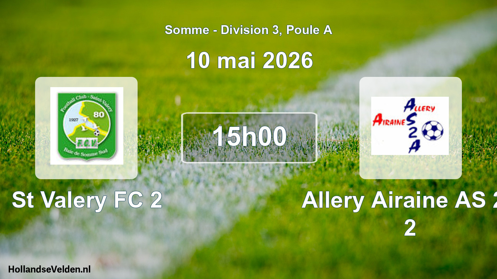 Match programmé: St Valery FC 2 - Allery Airaine AS 2a 2 (10 mai 2026)