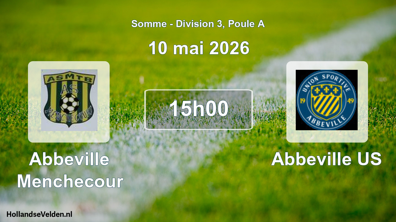 Scheduled Match: Abbeville Menchecour - Abbeville US (10 May 2026)