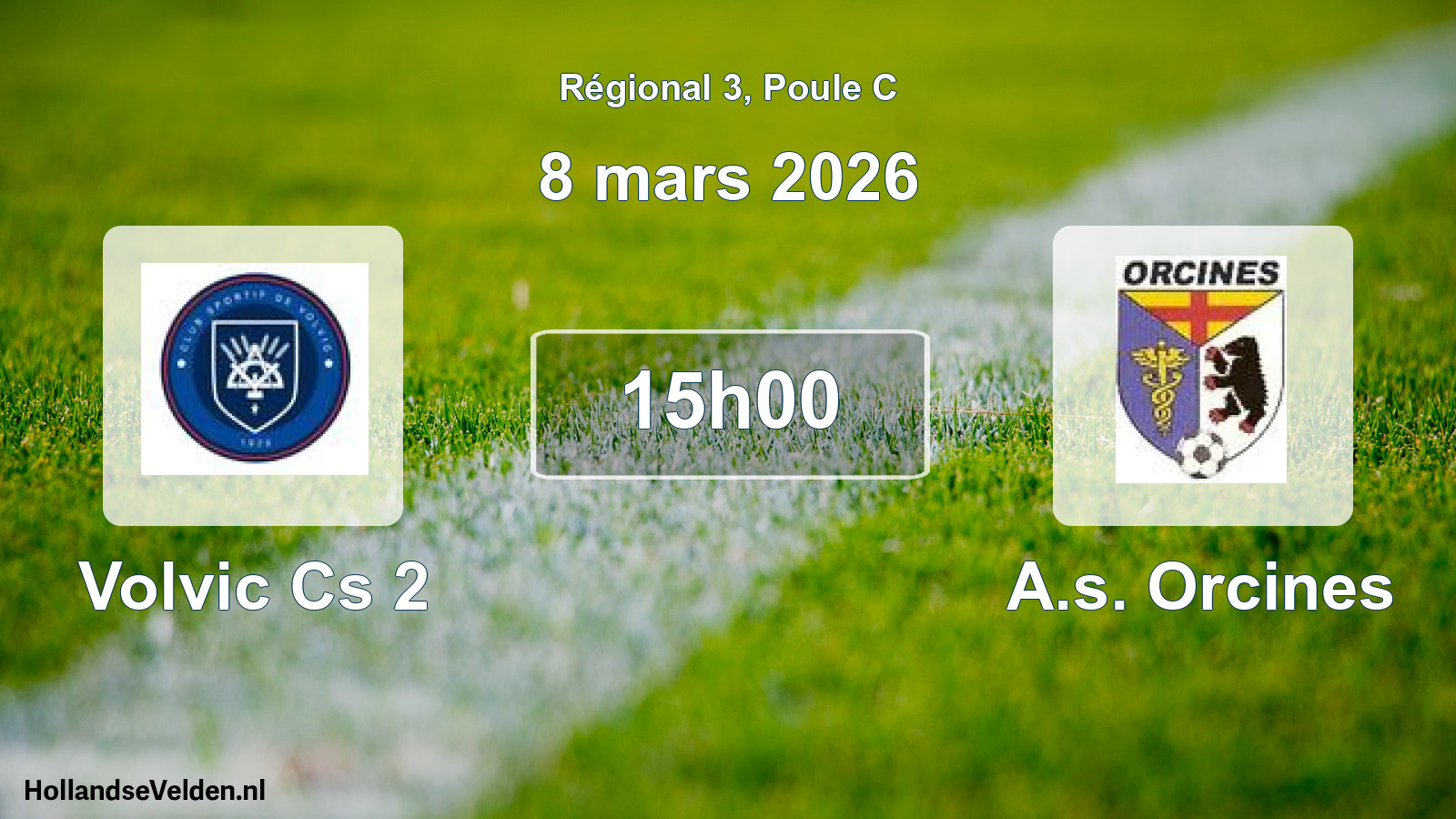 Geplande wedstrijd: Volvic Cs 2 - A.s. Orcines (8 maart 2026)