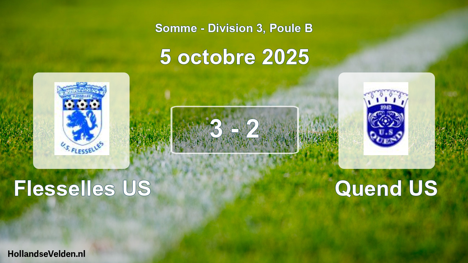 Gespeelde wedstrijd: Flesselles US - Quend US 3 - 2 (5 oktober 2025)