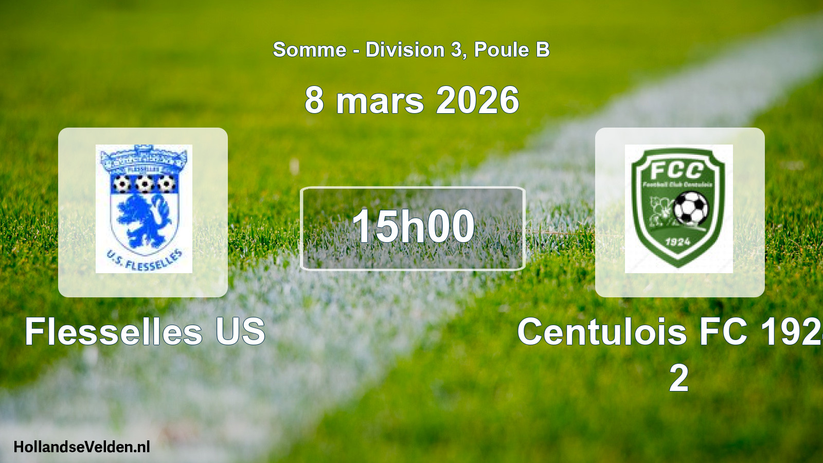 Match programmé: Flesselles US - Centulois FC 1924 2 (8 mars 2026)