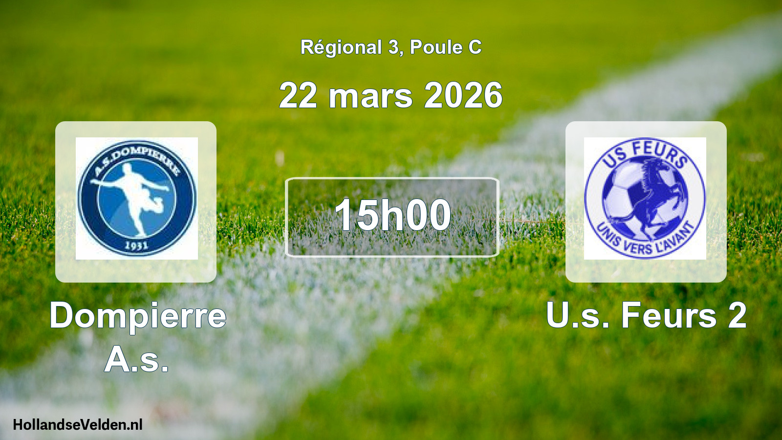 Geplande wedstrijd: Dompierre A.s. - U.s. Feurs 2 (22 mars 2026)