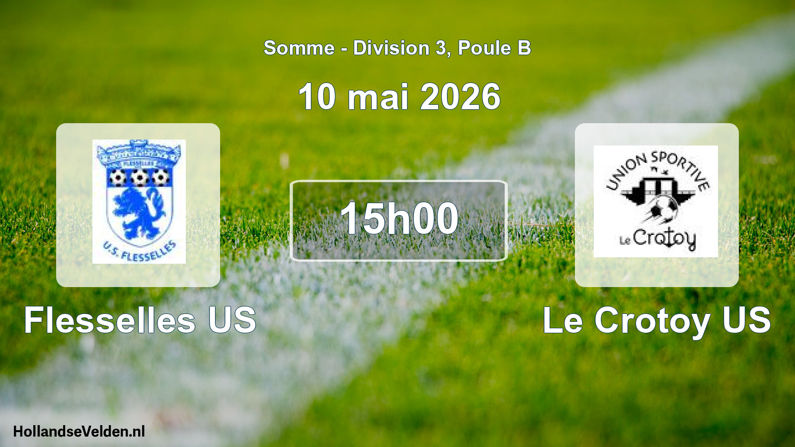 Match programmé: Flesselles US - Le Crotoy US (10 mai 2026)