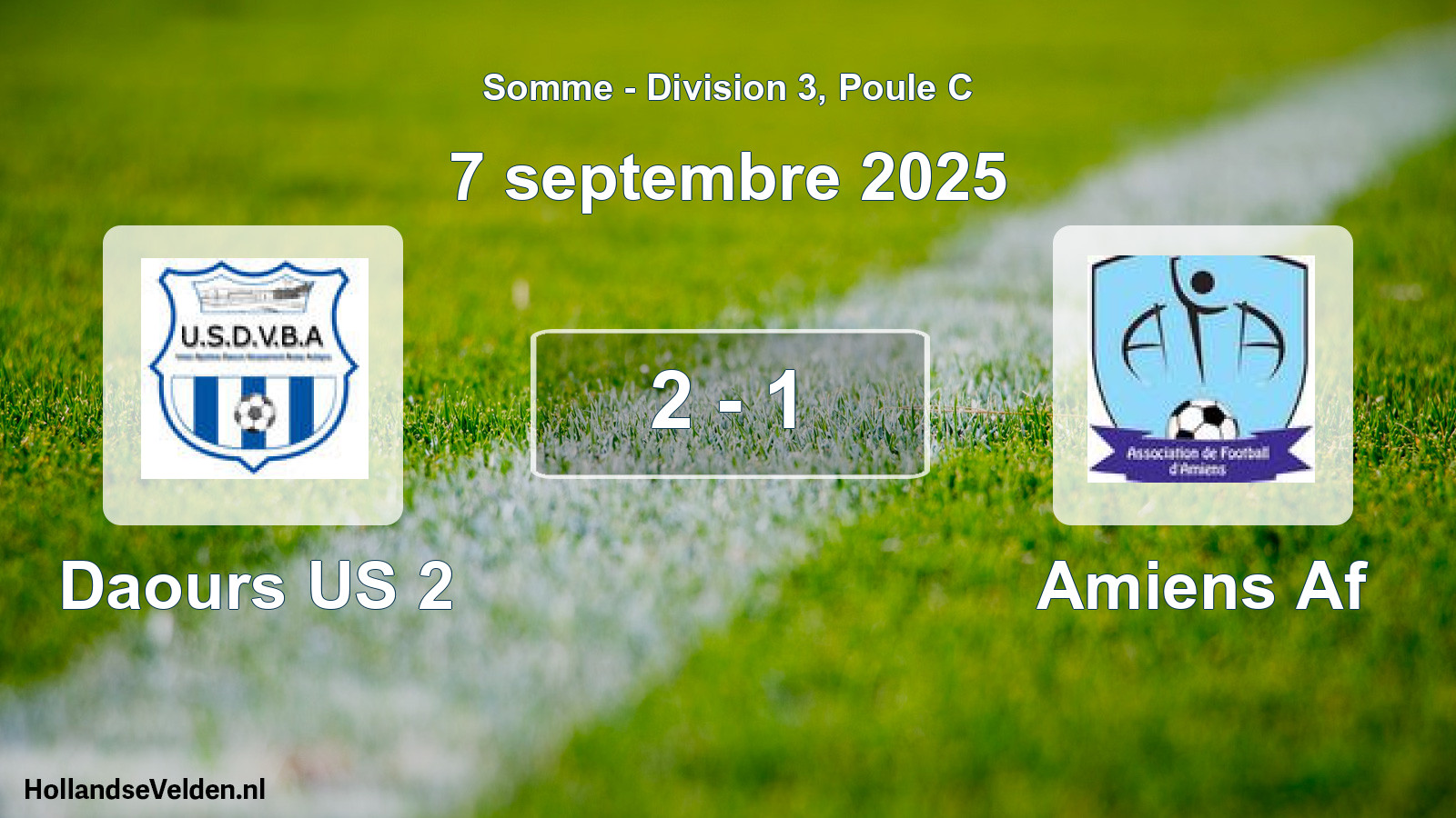 Match joué: Daours US 2 - Amiens Af 2 - 1 (7 septembre 2025)