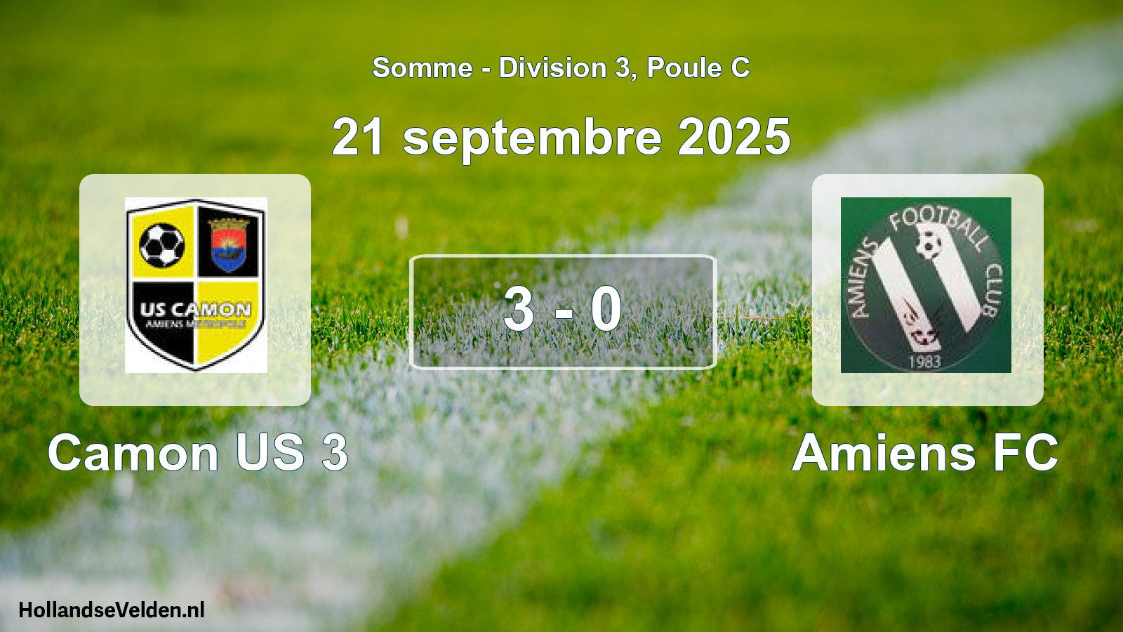 Gespeelde wedstrijd: Camon US 3 - Amiens FC 3 - 0 (21 september 2025)