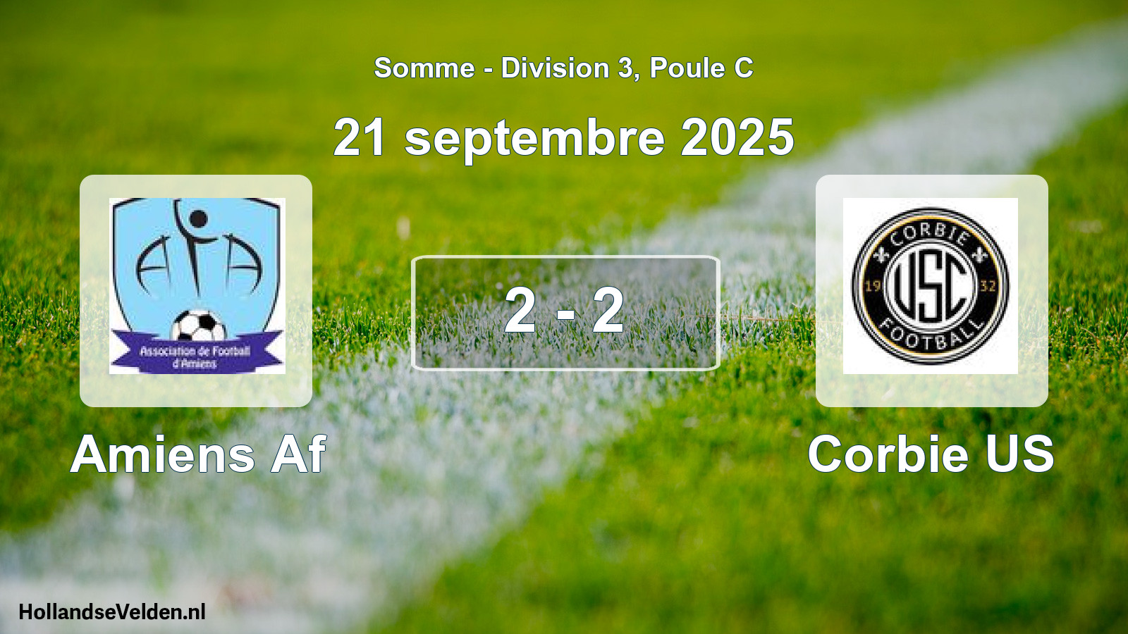 Match joué: Amiens Af - Corbie US 2 - 2 (21 septembre 2025)