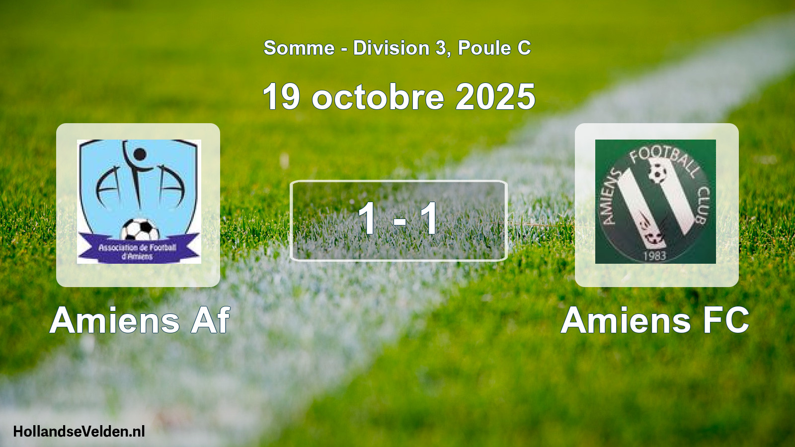 Gespeelde wedstrijd: Amiens Af - Amiens FC 1 - 1 (19 oktober 2025)