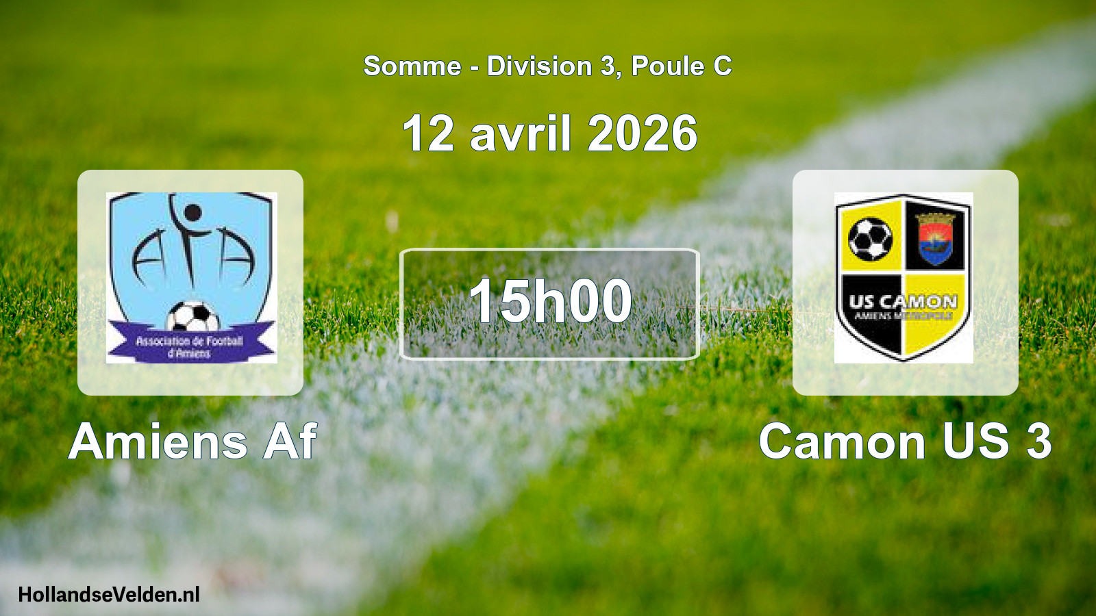 Scheduled Match: Amiens Af - Camon US 3 (12 April 2026)