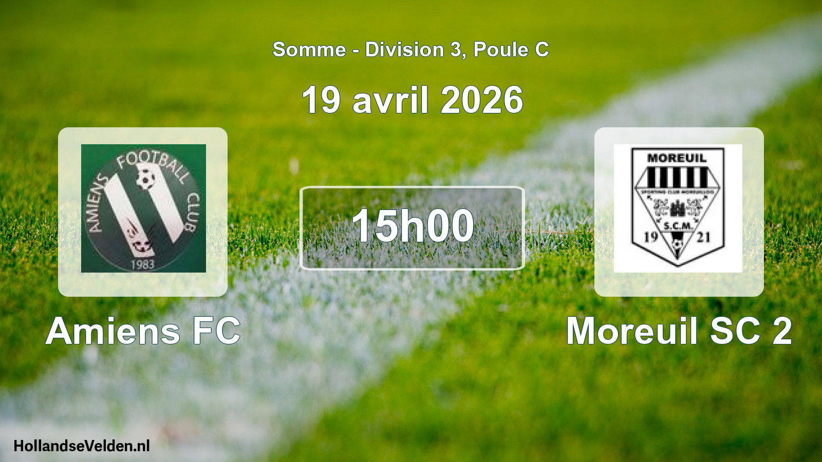 Geplande wedstrijd: Amiens FC - Moreuil SC 2 (19 april 2026)