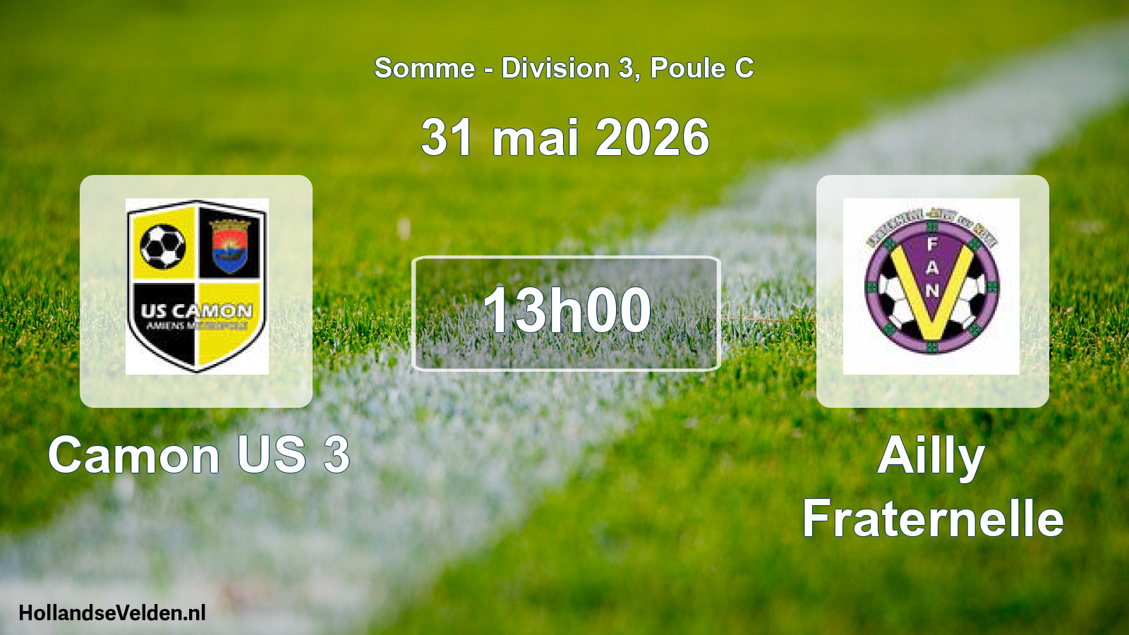 Geplande wedstrijd: Camon US 3 - Ailly Fraternelle (31 mei 2026)