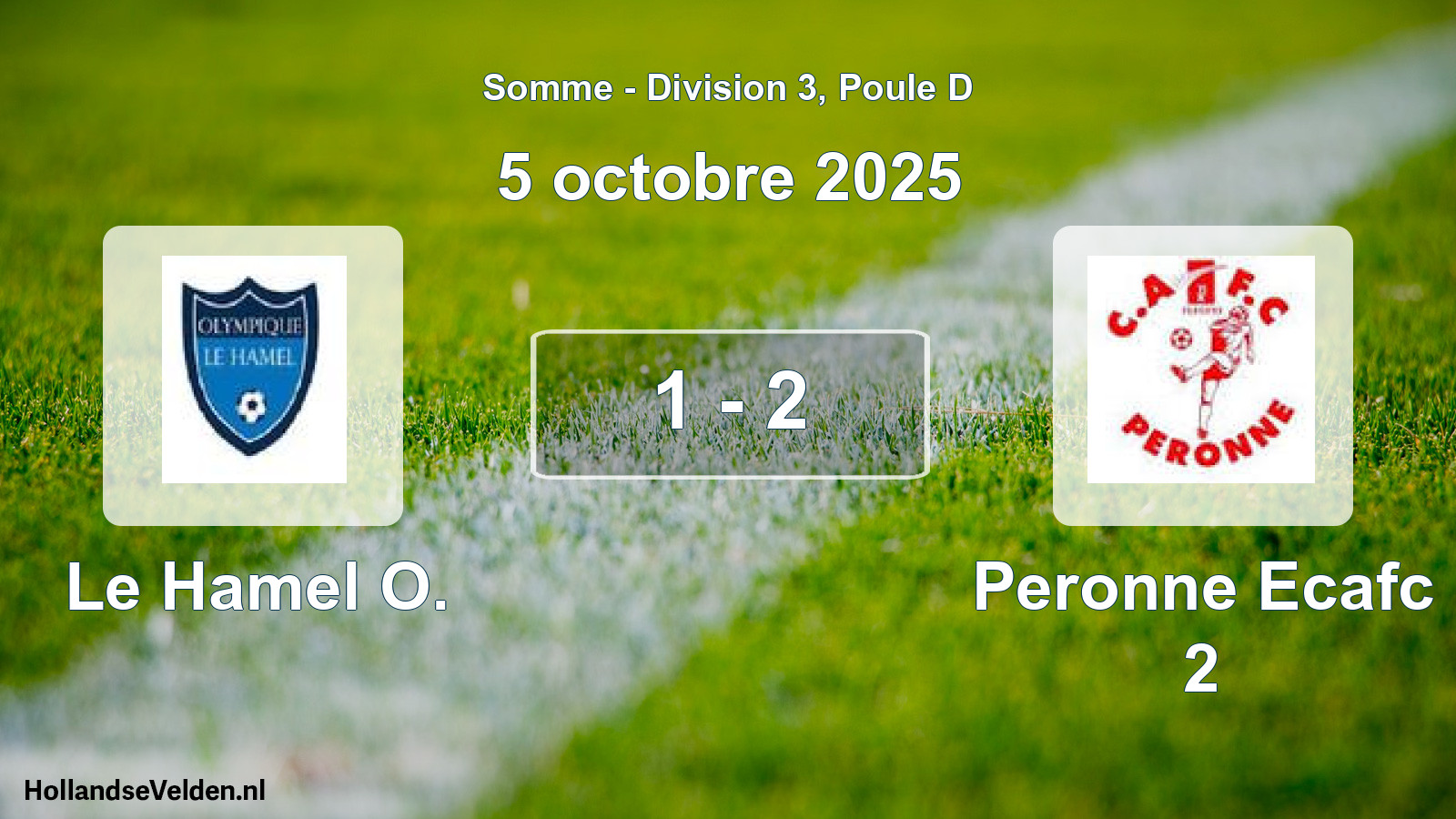 Gespeelde wedstrijd: Le Hamel O. - Peronne Ecafc 2 1 - 2 (5 oktober 2025)