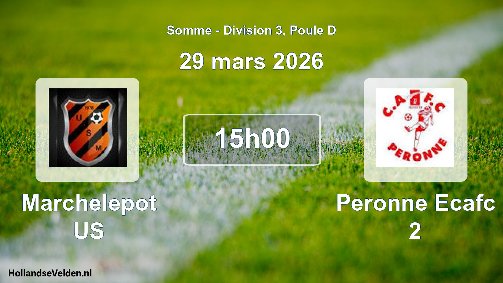 Geplande wedstrijd: Marchelepot US - Peronne Ecafc 2 (29 maart 2026)