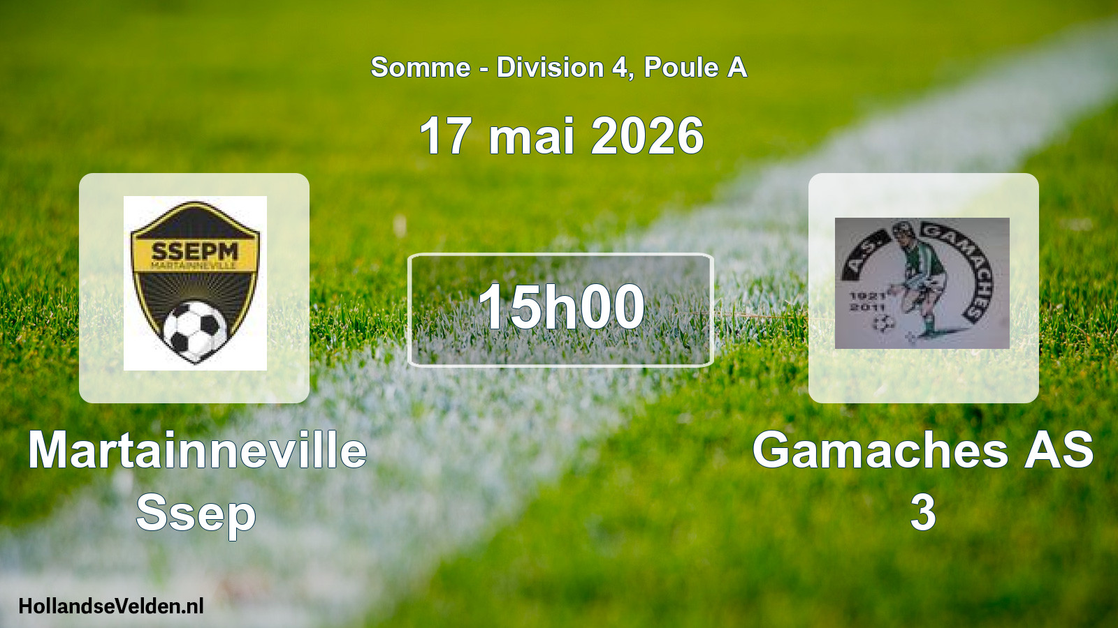 Match programmé: Martainneville Ssep - Gamaches AS 3 (17 mai 2026)