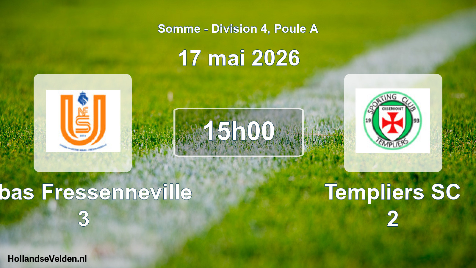 Geplande wedstrijd: Nibas Fressenneville 3 - Templiers SC 2 (17 mei 2026)