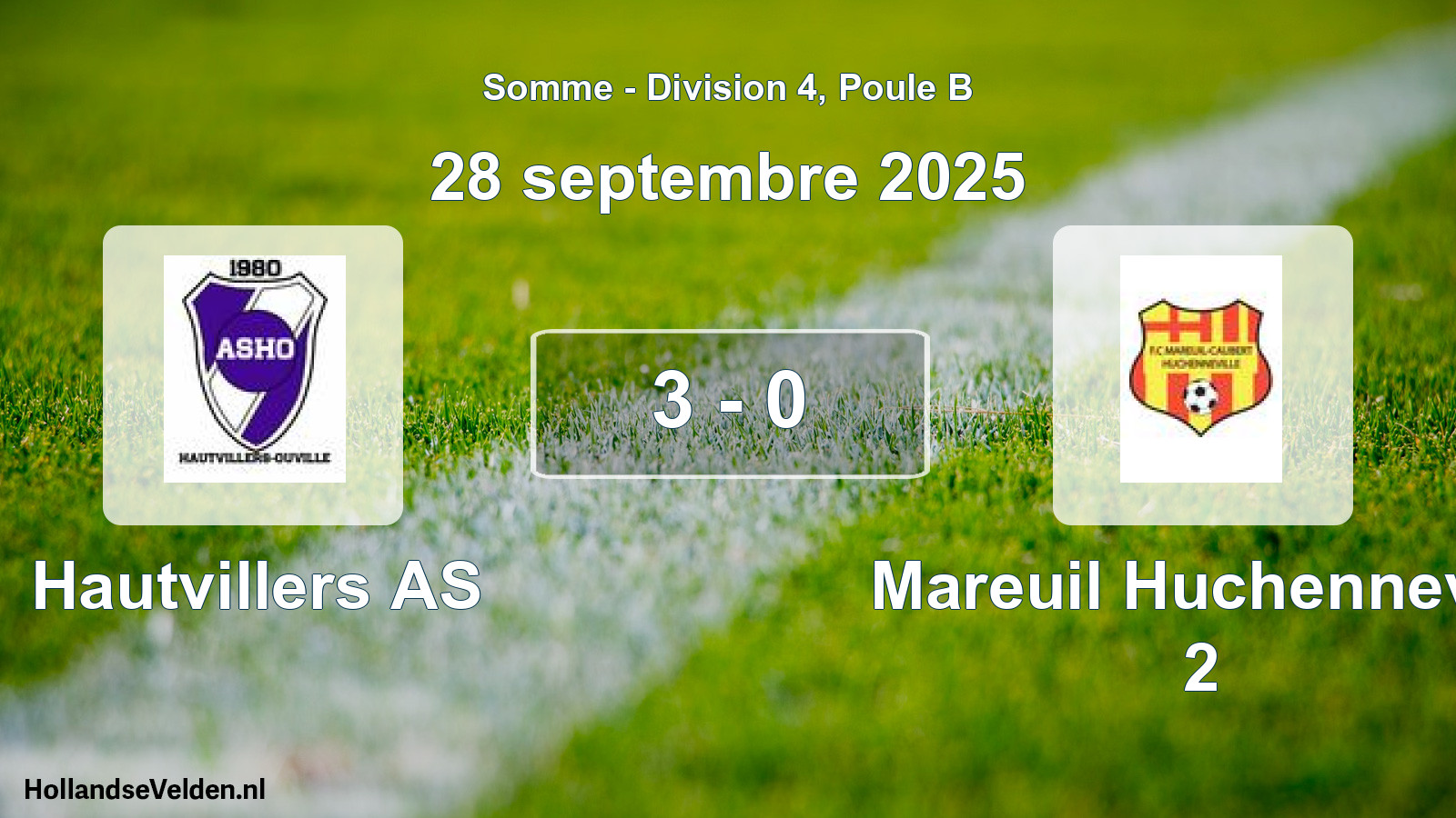 Match joué: Hautvillers AS - Mareuil Huchennevill 2 3 - 0 (28 septembre 2025)