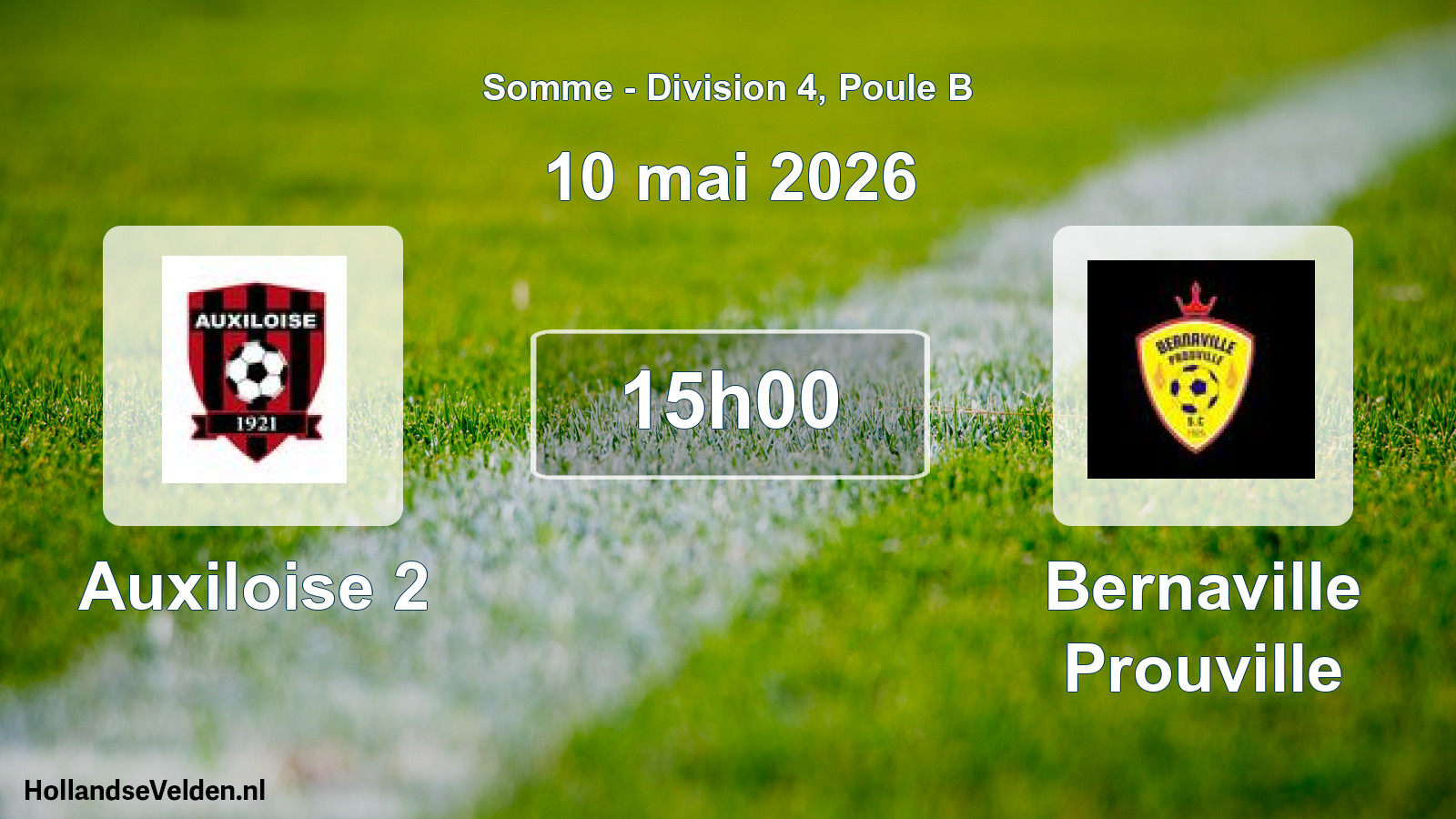 Geplande wedstrijd: Auxiloise 2 - Bernaville Prouville (10 mei 2026)