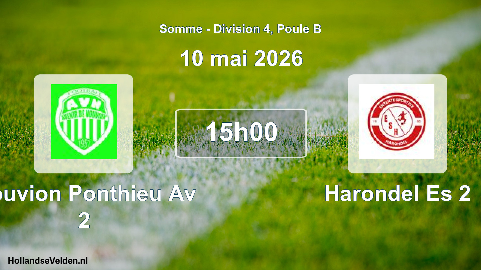 Scheduled Match: Nouvion Ponthieu Av 2 - Harondel Es 2 (10 May 2026)