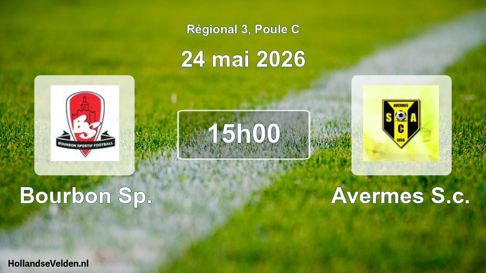 Geplande wedstrijd: Bourbon Sp. - Avermes S.c. (24 mai 2026)