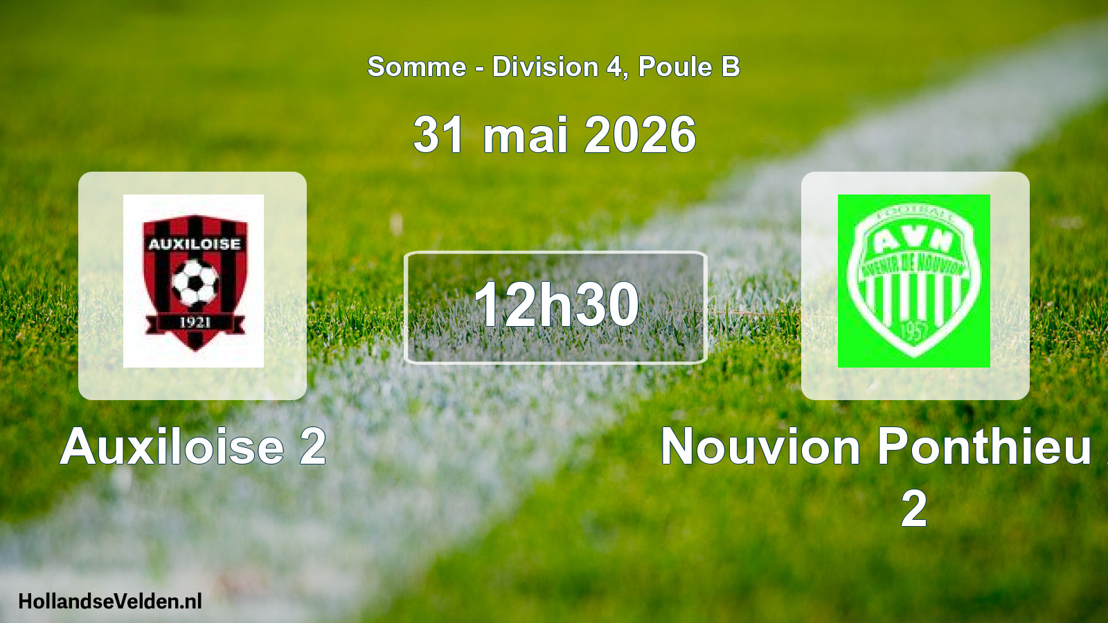 Geplande wedstrijd: Auxiloise 2 - Nouvion Ponthieu Av 2 (31 mei 2026)