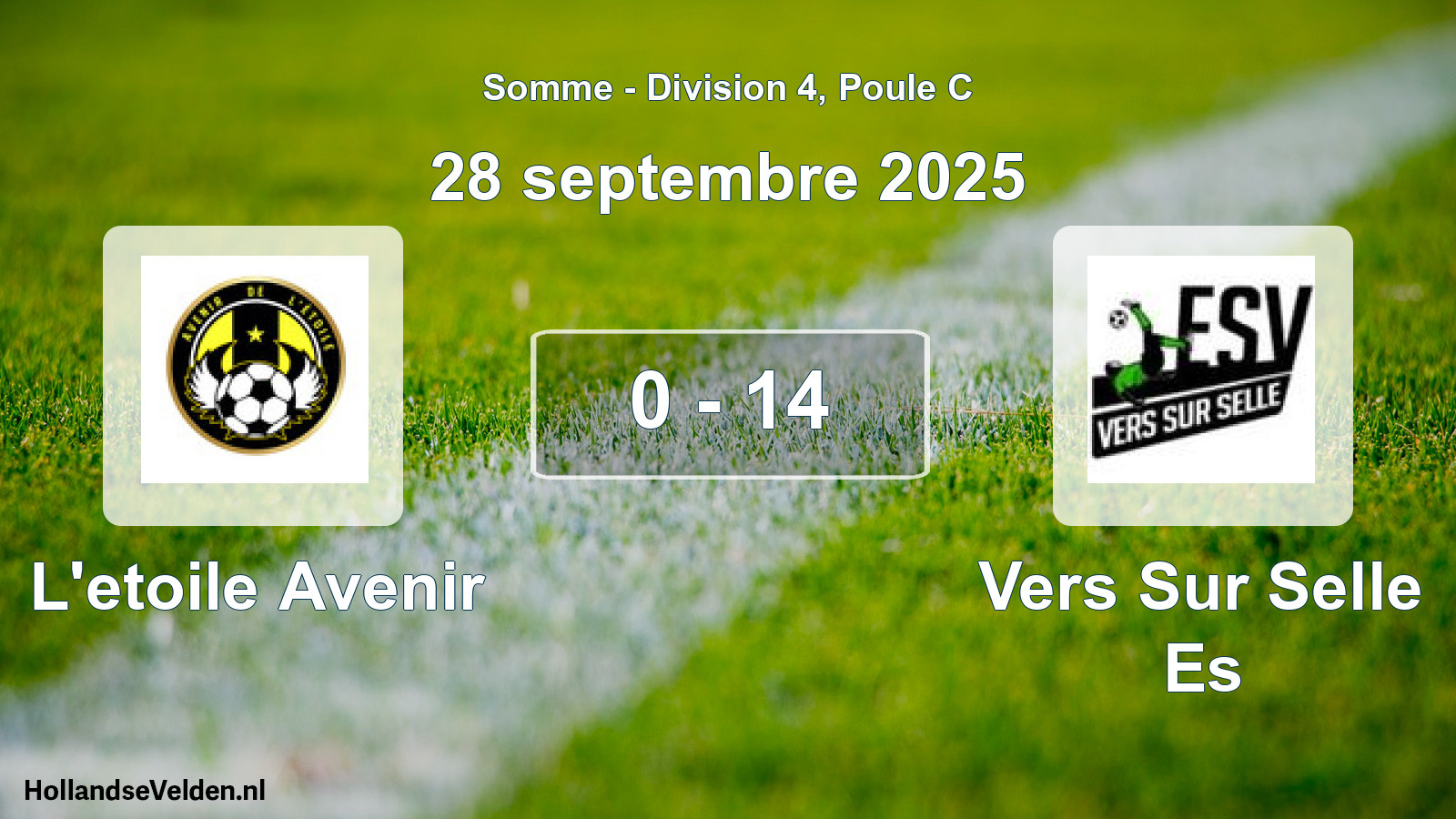 Match joué: L'etoile Avenir - Vers Sur Selle Es 0 - 14 (28 septembre 2025)