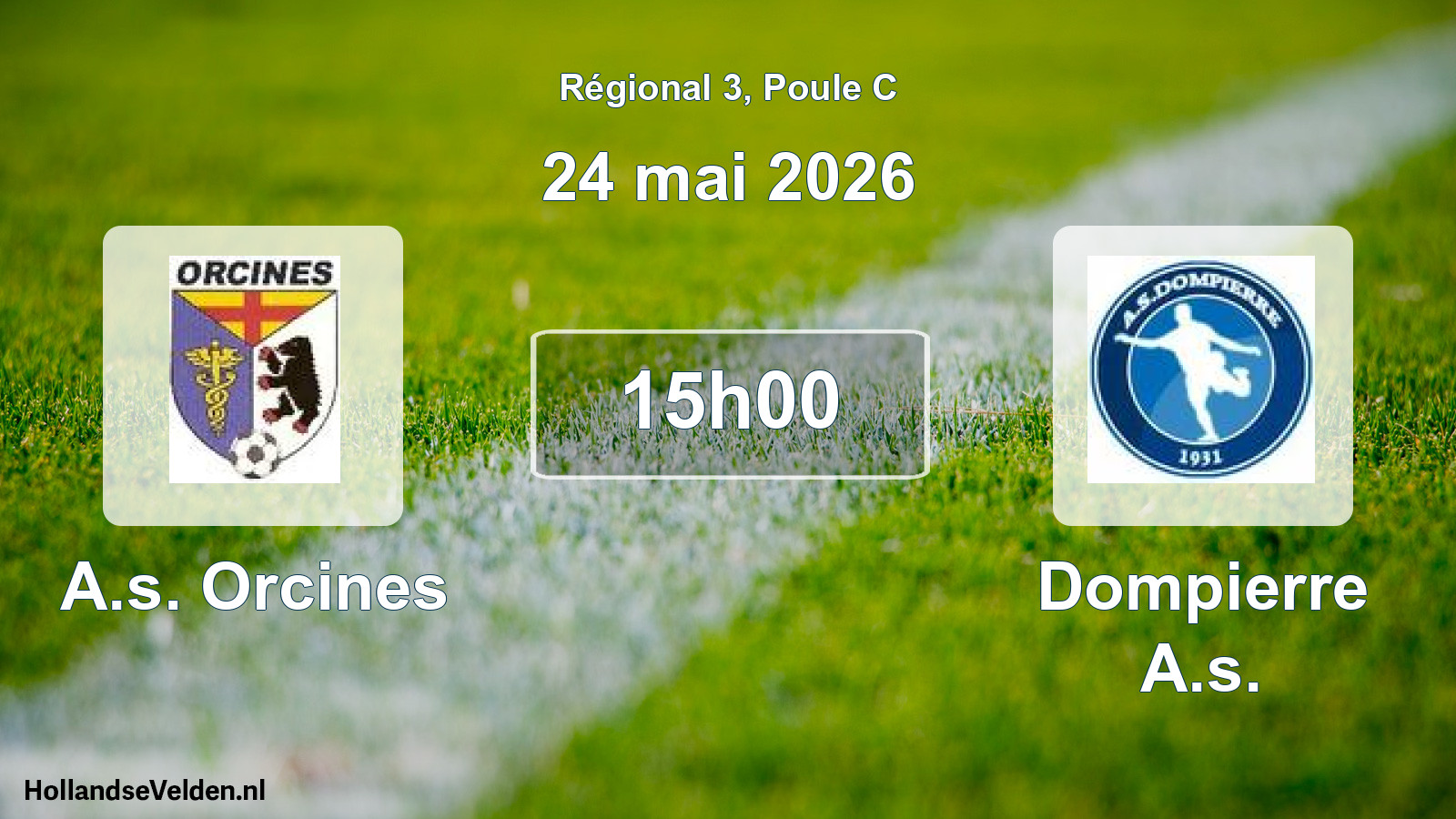 Geplande wedstrijd: A.s. Orcines - Dompierre A.s. (24 mai 2026)