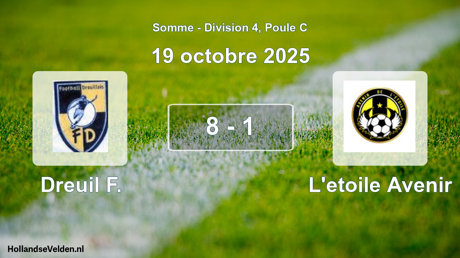 Match joué: Dreuil F. - L'etoile Avenir 8 - 1 (19 octobre 2025)