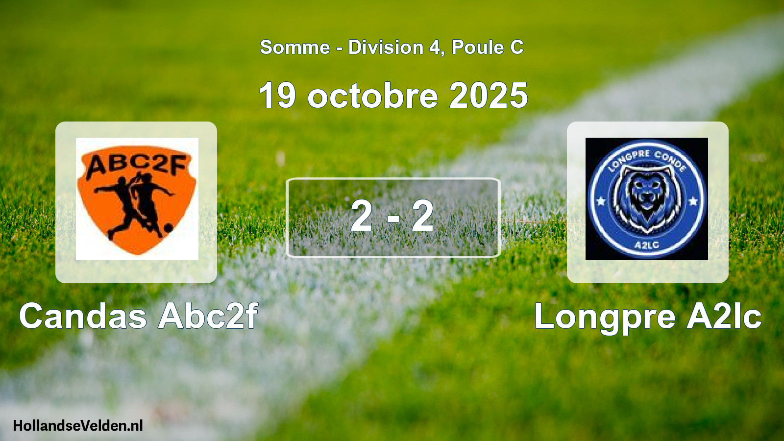 Match joué: Candas Abc2f - Longpre A2lc 2 - 2 (19 octobre 2025)