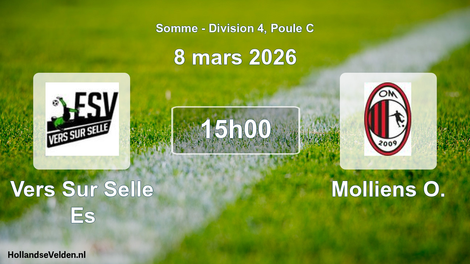 Geplande wedstrijd: Vers Sur Selle Es - Molliens O. (8 maart 2026)