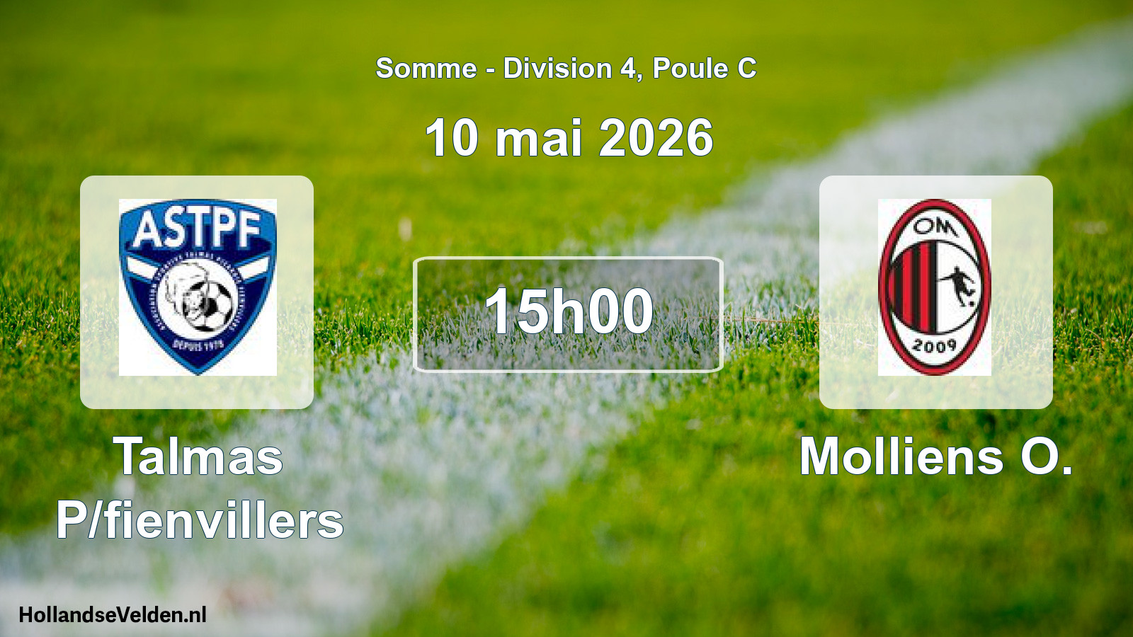 Match programmé: Talmas P/fienvillers - Molliens O. (10 mai 2026)