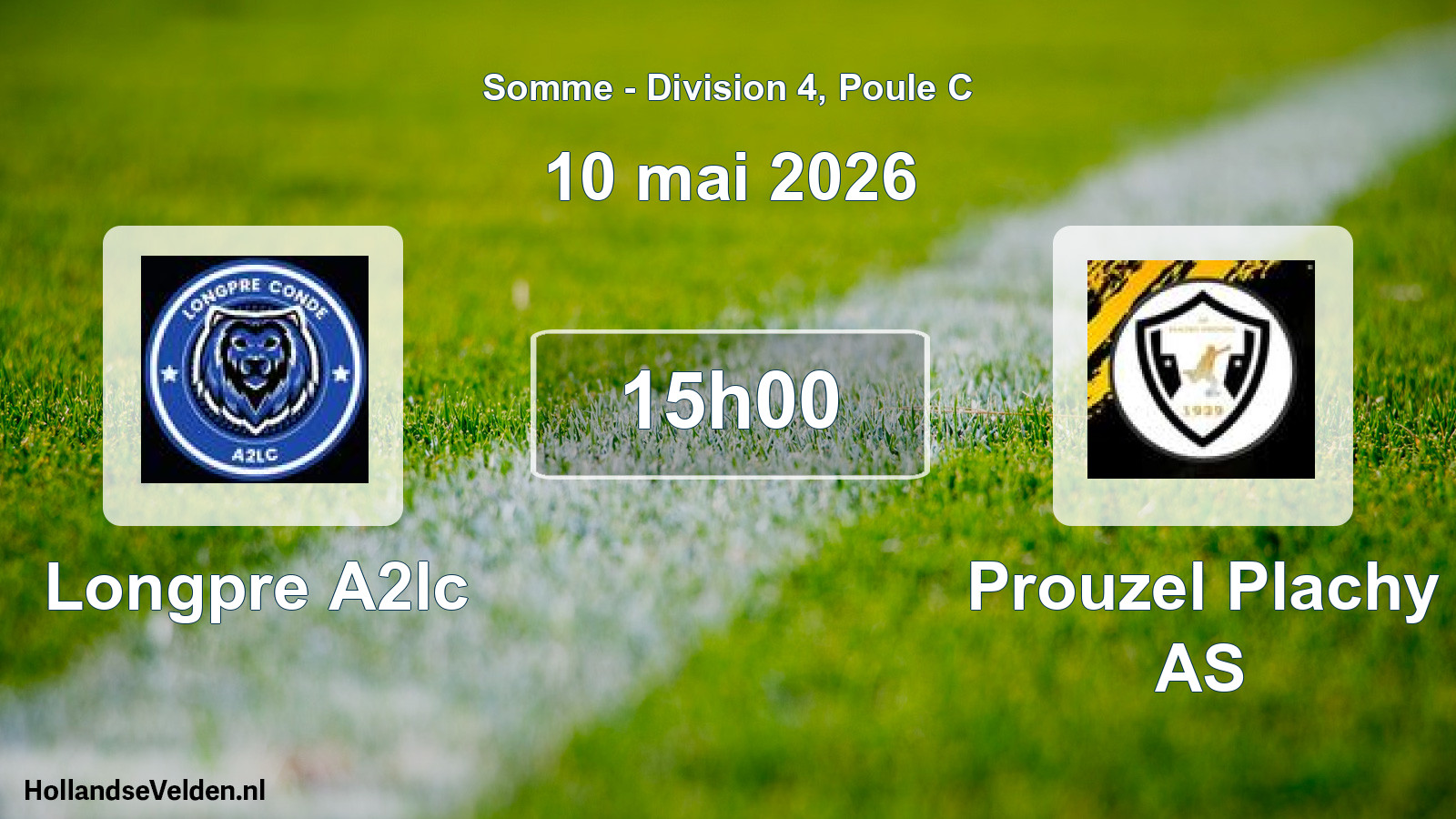 Match programmé: Longpre A2lc - Prouzel Plachy AS (10 mai 2026)
