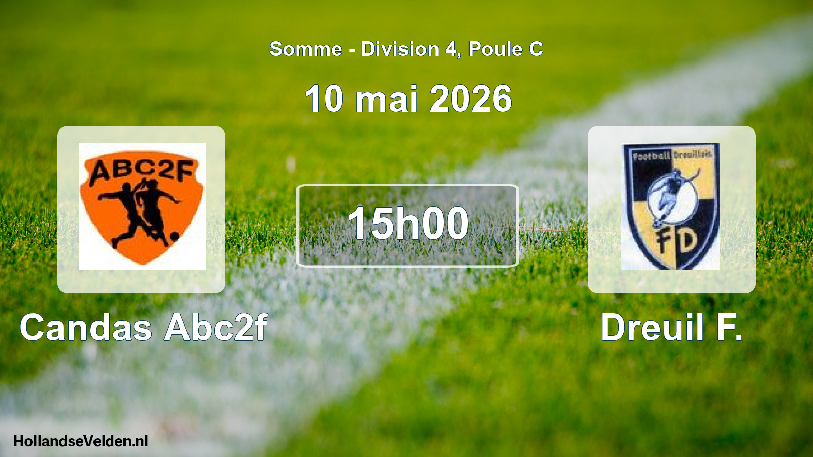 Match programmé: Candas Abc2f - Dreuil F. (10 mai 2026)