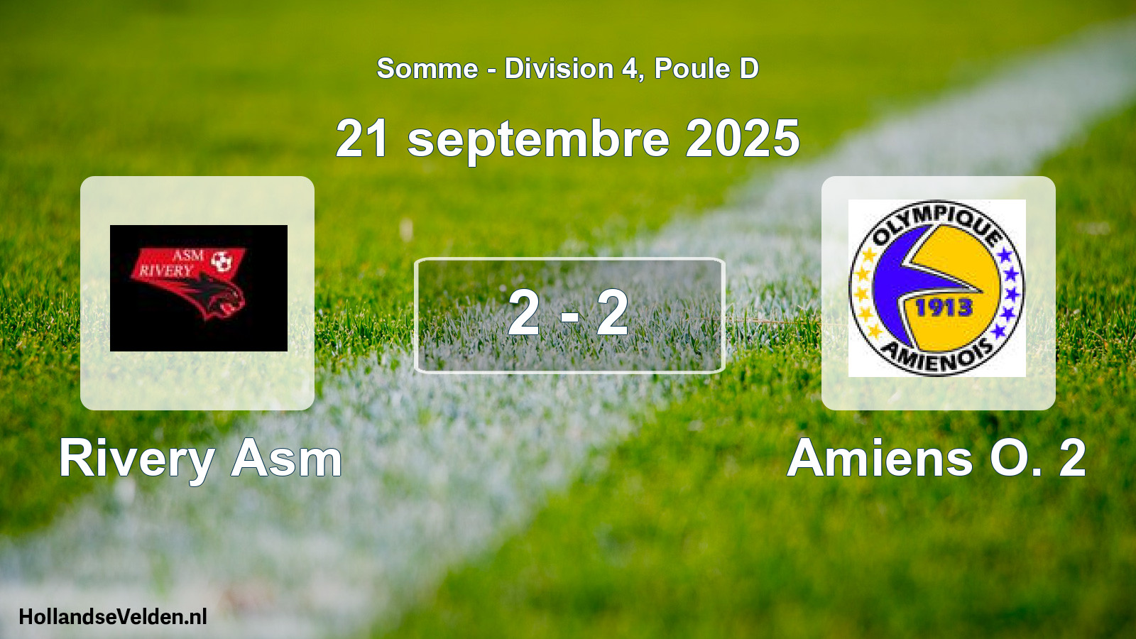Gespeelde wedstrijd: Rivery Asm - Amiens O. 2 2 - 2 (21 september 2025)