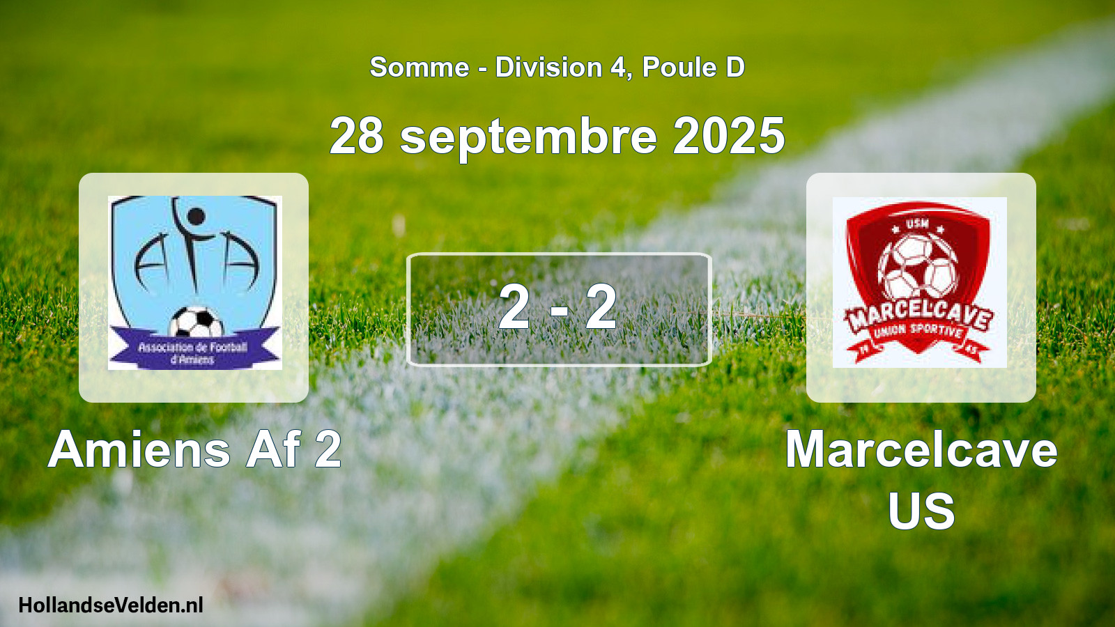 Gespeelde wedstrijd: Amiens Af 2 - Marcelcave US 2 - 2 (28 september 2025)