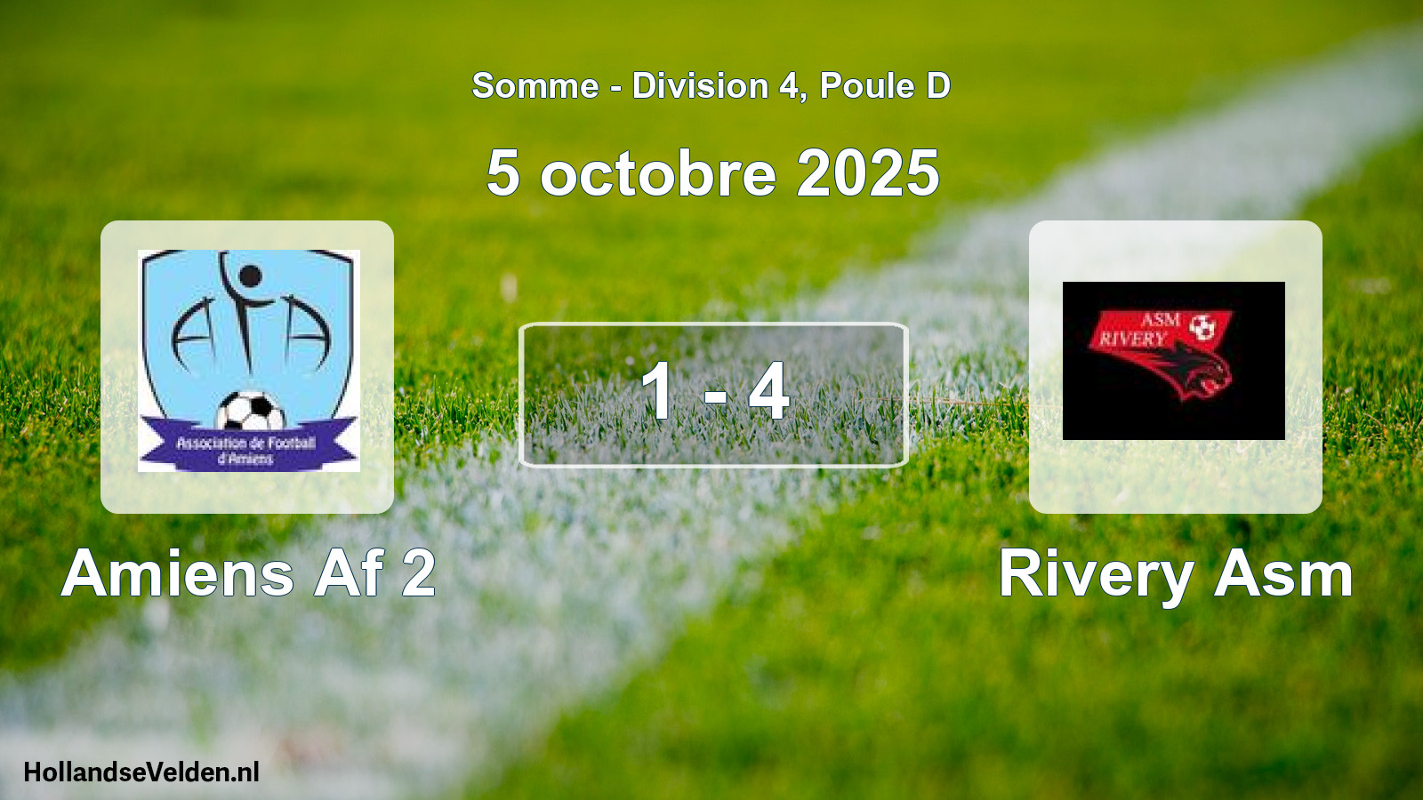 Match joué: Amiens Af 2 - Rivery Asm 1 - 4 (5 octobre 2025)