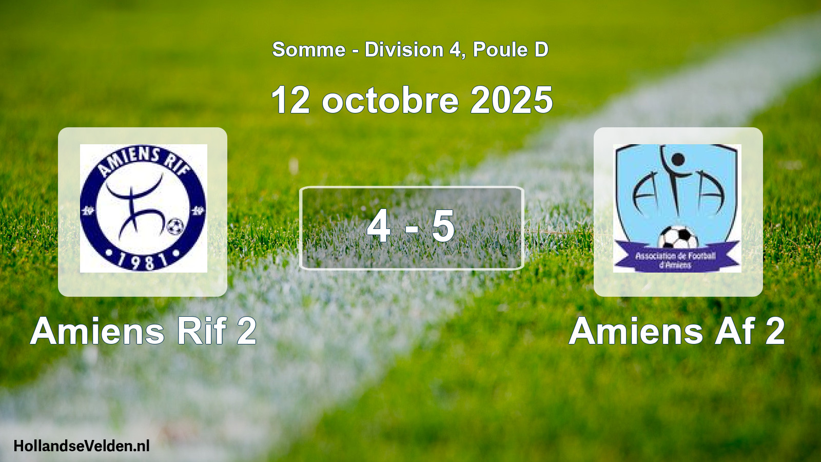 Total number of matches played: Amiens Rif 2 - Amiens Af 2 4 - 5 (12 October 2025)