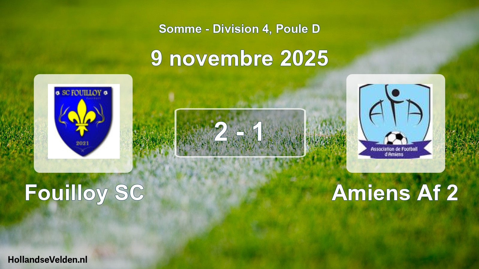 Match joué: Fouilloy SC - Amiens Af 2 2 - 1 (9 novembre 2025)
