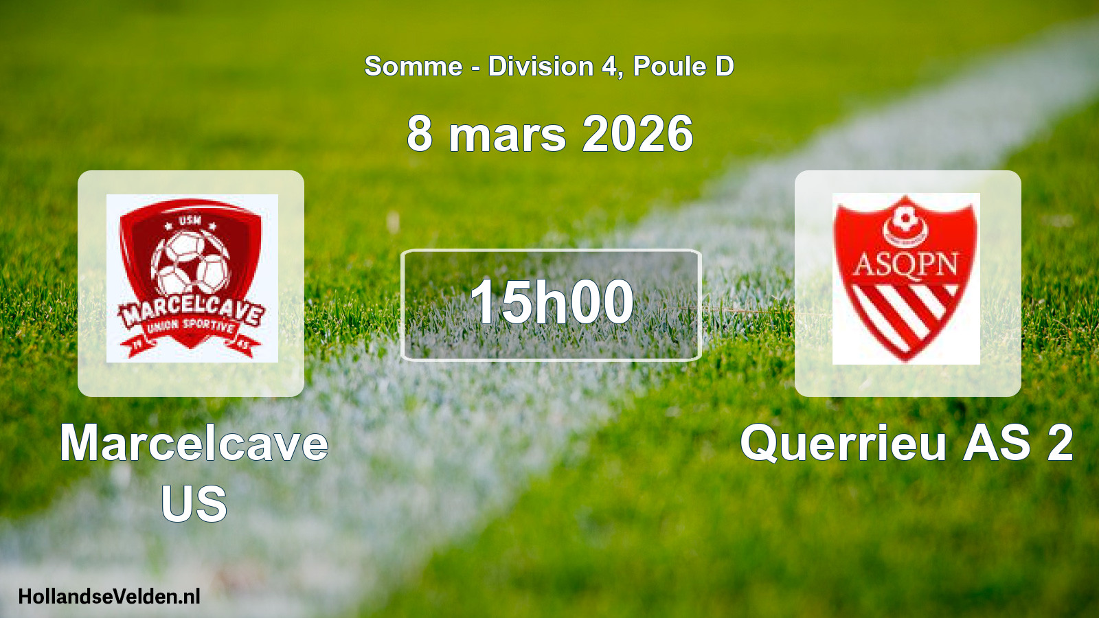 Geplande wedstrijd: Marcelcave US - Querrieu AS 2 (8 maart 2026)