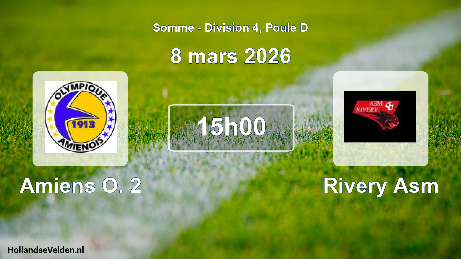 Scheduled Match: Amiens O. 2 - Rivery Asm (8 March 2026)