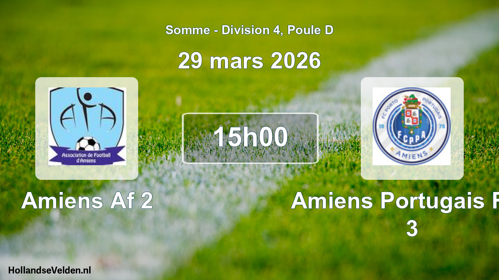 Scheduled Match: Amiens Af 2 - Amiens Portugais Fcp 3 (29 March 2026)