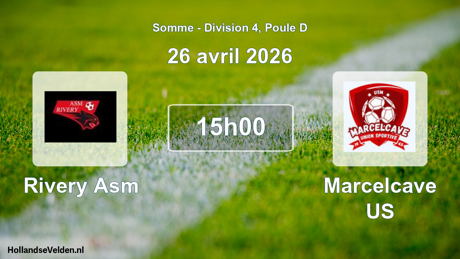 Scheduled Match: Rivery Asm - Marcelcave US (26 April 2026)
