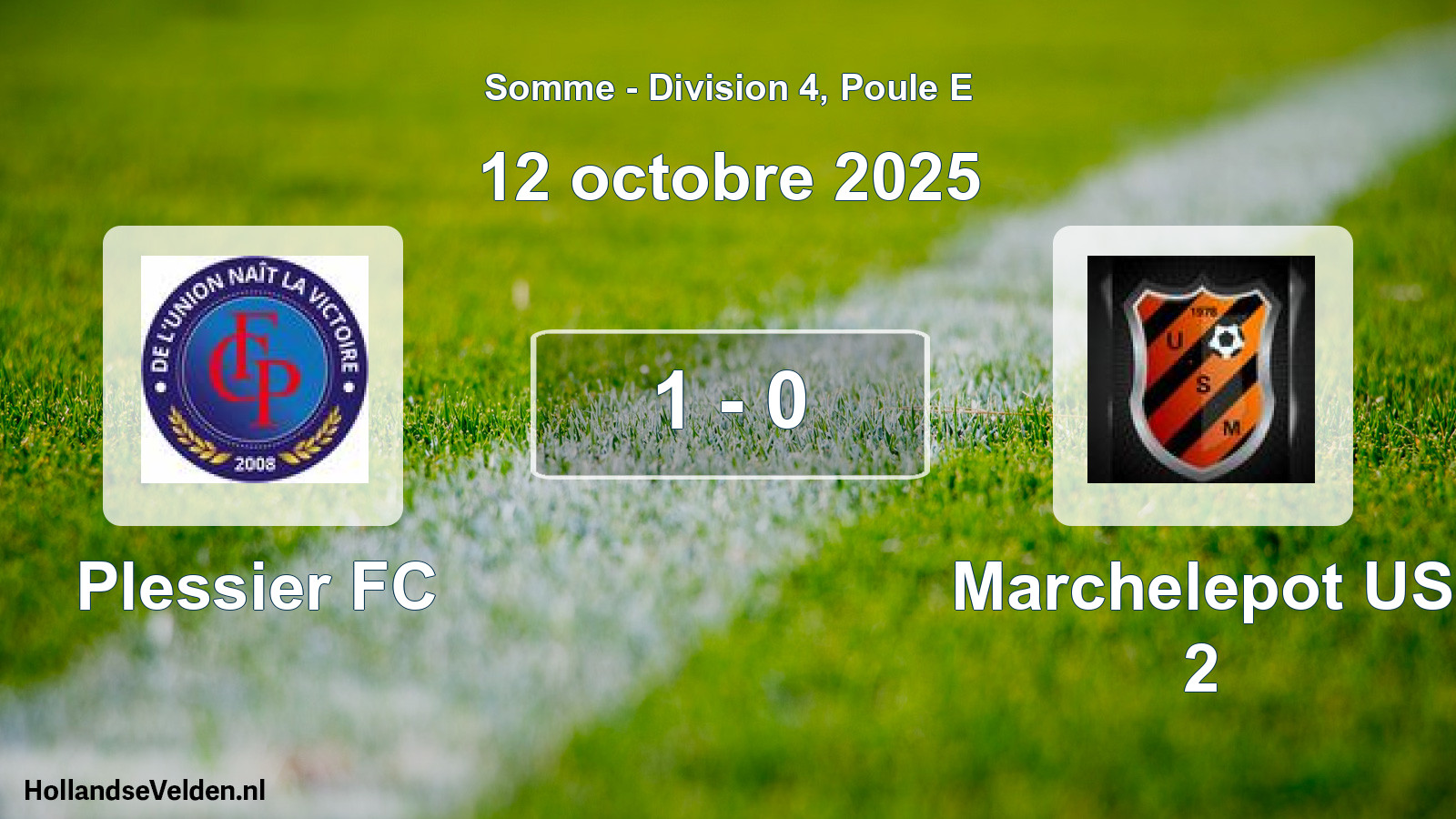 Gespeelde wedstrijd: Plessier FC - Marchelepot US 2 1 - 0 (12 oktober 2025)