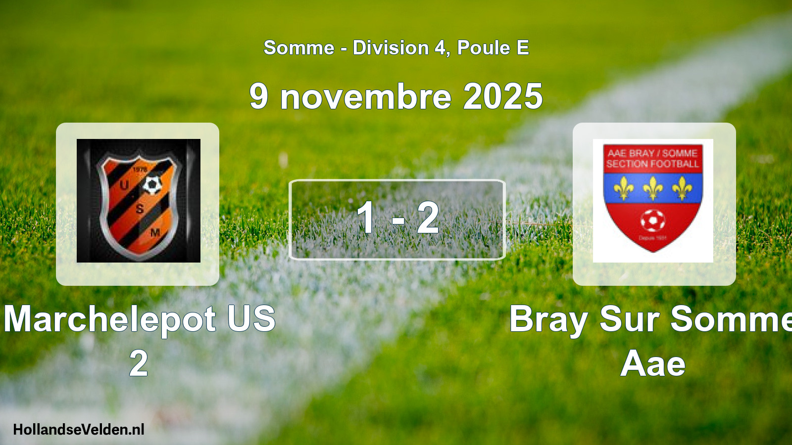 Match joué: Marchelepot US 2 - Bray Sur Somme Aae 1 - 2 (9 novembre 2025)