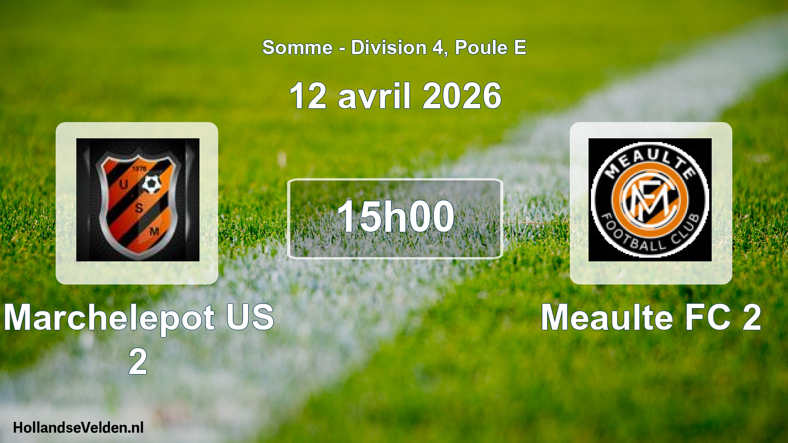 Geplande wedstrijd: Marchelepot US 2 - Meaulte FC 2 (12 april 2026)