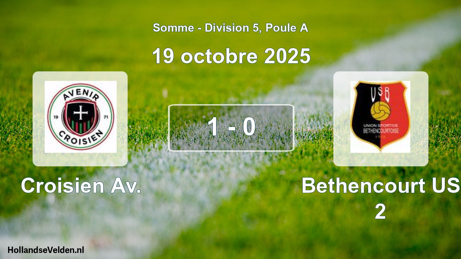 Match joué: Croisien Av. - Bethencourt US 2 1 - 0 (19 octobre 2025)