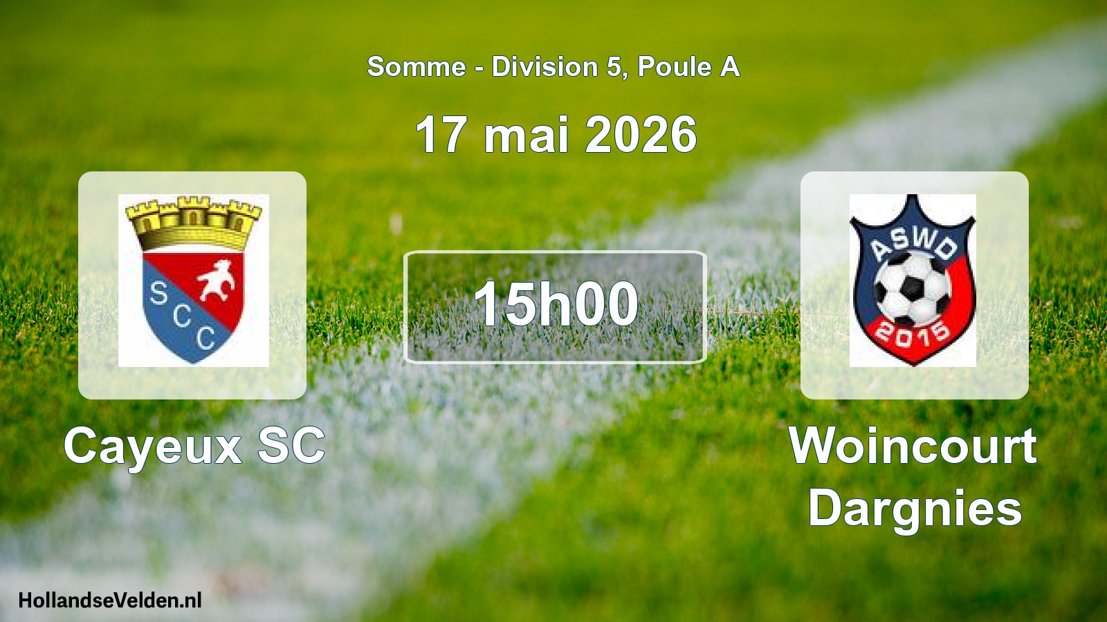 Geplande wedstrijd: Cayeux SC - Woincourt Dargnies (17 mei 2026)