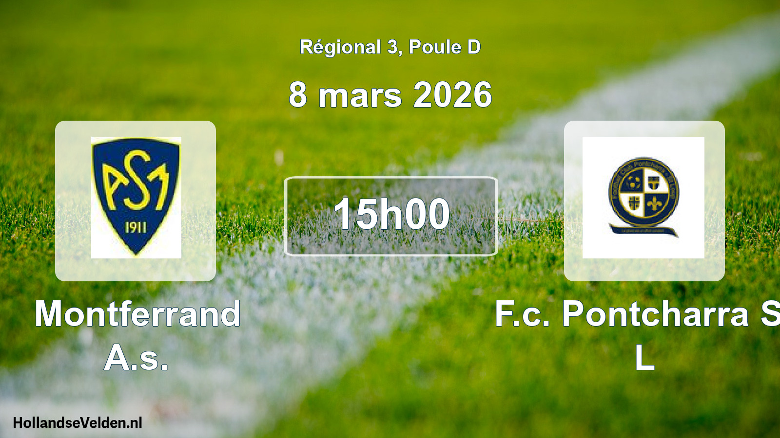 Geplande wedstrijd: Montferrand A.s. - F.c. Pontcharra St L (8 maart 2026)