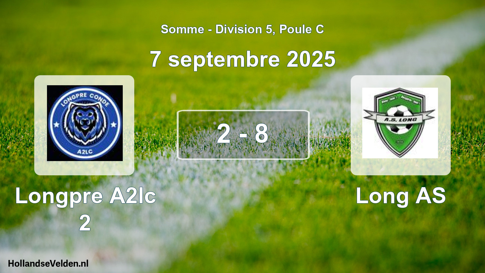 Match joué: Longpre A2lc 2 - Long AS 2 - 8 (7 septembre 2025)