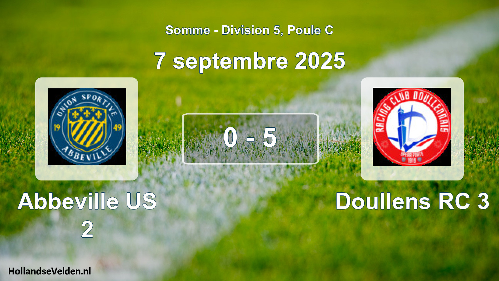 Match joué: Abbeville US 2 - Doullens RC 3 0 - 5 (7 septembre 2025)