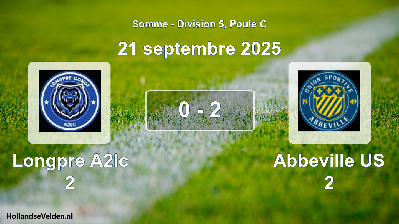 Match joué: Longpre A2lc 2 - Abbeville US 2 0 - 2 (21 septembre 2025)