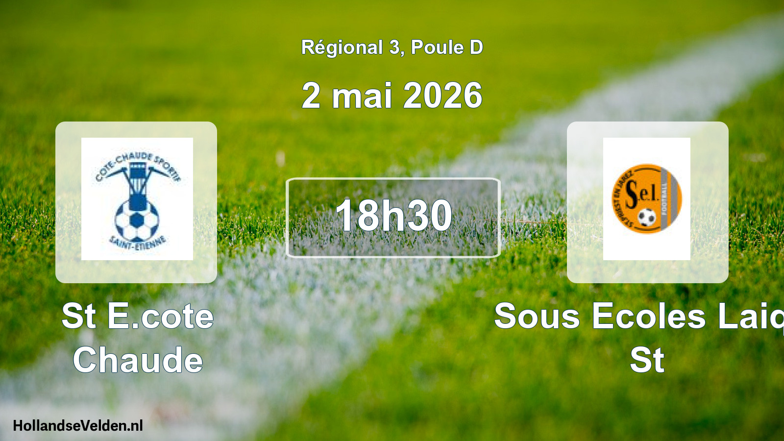 Geplande wedstrijd: St E.cote Chaude - Sous Ecoles Laiq. St (2 mei 2026)